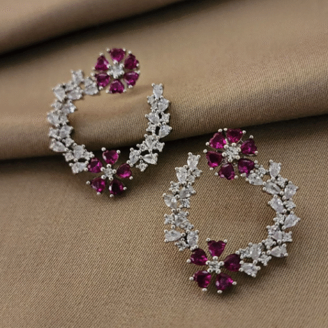 Coruscating CZ Earrings (ST1154)